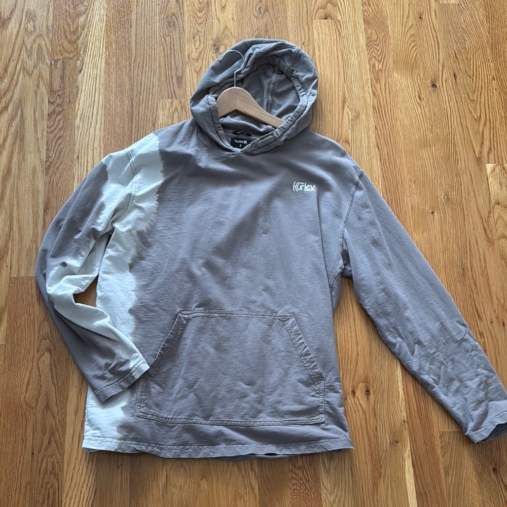 Gray and White yie dye MHoodie